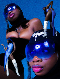 "LADY GUNN" "BLUE, PERIOD." X KIMASA X (EDITORIAL) STYLED BY KHENDAR