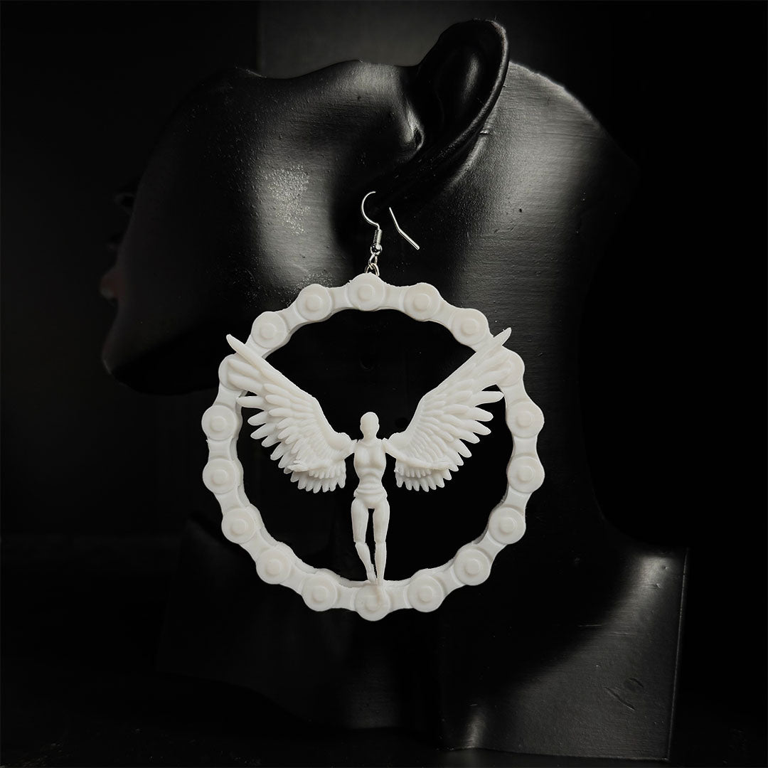 medium logo hoop earring (3-D Printed)