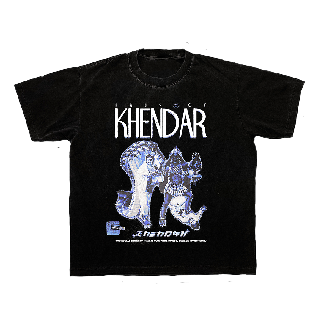 “khendar.” t-shirt (white font)